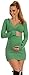 Happy Mama Women's Maternity Stretchy Knit Tunic Jumper Pullover with Hood 908p (Green, 8/14)
