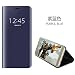 Produktbild Galaxy Note 4 Hülle,Handyhülle Samsung Note 4 Tasche PU Leder Flip Mirror Spiegel Case Komplett Brieftasche Etui Schutzhülle für Galaxy Note 4 Cover+ Panzerglas Schutzfolie für Galaxy Note 4 - Lila