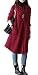 Vogstyle Women's Casual Long Sleeve Trench Coat Medium Style 1-Wine Red