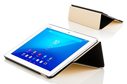 Forefront Cases® Neue Leder Hülle / Tasche / Case / Cover für Sony Xperia Z4 Tablet-PC (25,6 cm 10,1 zoll) SGP771 (Juni 2015) – Rundum-Geräteschutz und intelligente Auto-Sleep-Wake-Funktion mit 3-JAHRES-GARANTIE VON FOREFRONT CASES – inkl. Eingabestift und Displayschutz - 4