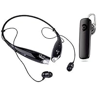 ROCK LYFE Combo of Wireless Neckband Bluetooth Earphone with P20BT Earphone, Super Sound Deep Bass with Mic, Noise…