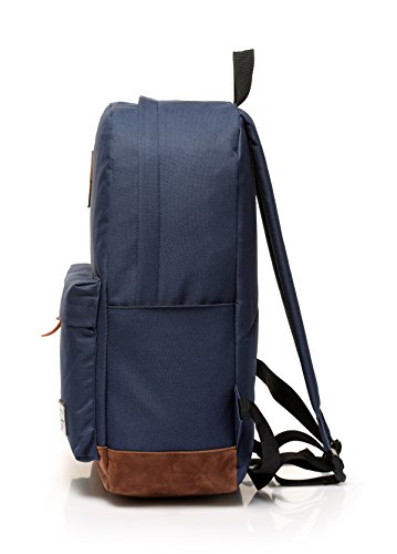 Vaschy Klassischen Leichten Rucksack f  r Jungen Wasserabweisend Schulrucksack Reise Rucksack Passt 14-Zoll-Laptop Blau