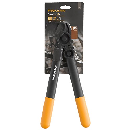 Fiskars PowerGear Amboss-Getriebeastschere für trockenes und hartes Holz, Antihaftbeschichtet, Gehärteter Präzisionsstahl, Länge 40 cm, Schwarz/Orange, L31, 1000581 - 7