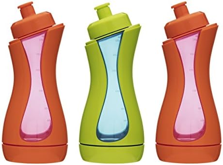 iiamo Sport Kids Water Bottle 3 Bottle Set for Toddler and Baby 380 ml BPA Free