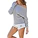 Produktbild Blusen Damen Langarmshirt Mode Frauen Gestrickte Langarm Ärmeln Off Schulter T-Shirt Tops Pullover Bluse Oberseiten,ABsoar