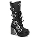 Produktbild Demonia Sinister-203 - Gothic Industrial Metall High Heels Stiefel Schuhe 36-43, Größe:EU-38 / US-8 / UK-5