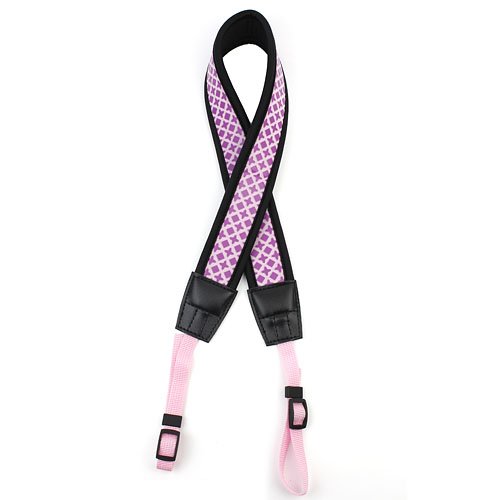 BIRUGEAR courroie sangle   paule cou en n  opr  ne nylon - Violet en Noir pour DSLR Appareil Photo Kodak Panasonic Canon Nikon Pentax Sony Samsung FujiFilm