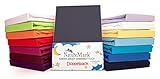 2er Sparpack Kinder Spannbettlaken Jersey 100% Baumwolle für Kinderbettmatratzen ÖKO Tex Geprüft in vielen Farben (Anthrazit / Grau)
