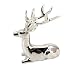 Produktbild Hirsch-Figur liegend 18x13x23cm Aluminium poliert silber Hirschgeweih Trophäe