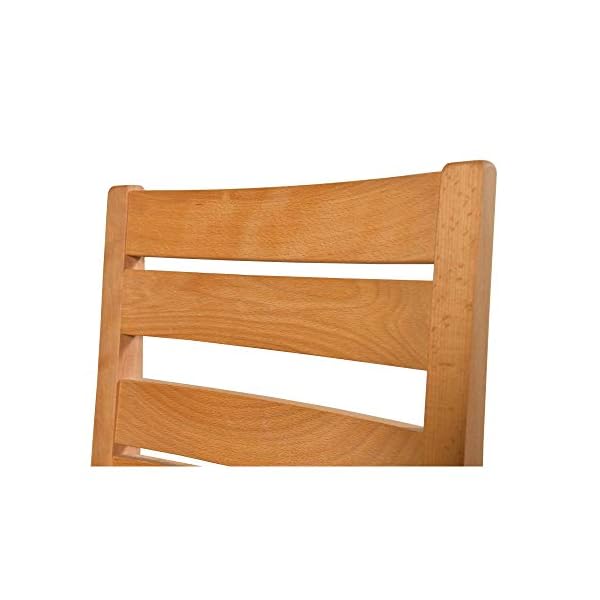 acerto 20001 Esszimmerstuhl aus Buche massiv ohne Armlehne * Geölt * Extrem robust | Holzstuhl für Küche & Esszimmer… – Bild 5