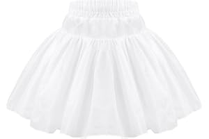 iiniim Enagua Niña Comunion Enagua Corto Aro Enagua para Chicas Disfraz Cancán Rockabilly Boda Cerebración Enaguas Miriñaques Retro Falda Fiesta Tutú Vestido Ballet Danza