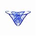 Produktbild Unterwäsche Dessous lingerie Damen,Yanhoo Heiße Frauen Lace Crotchless Höschen Crotch Thong mit Perlen Massieren Unterwäsche (Blau, Freie Größe)