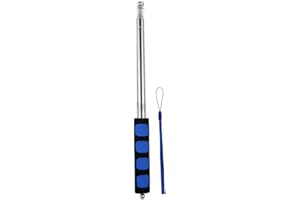 Gazechimp 2.5 m Telescopic Pole Extendable Stainless Steel Muliti Function Pole – Blue