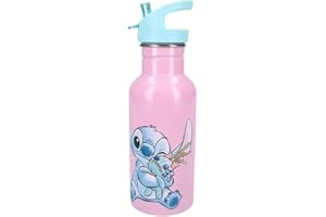 My sweety pop - Gourde Stitch rose pour enfant - Acier Inoxydable - Crèche - Maternelle - Ecole - Vacances - Repas - 22 cm - 500 ml - Hydratation - Idée Cadeau - Bouteille (Stitch - Rose/Bleu)
