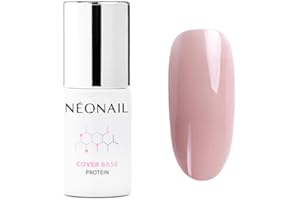 NÉONAIL NEONAIL Vernis Semi Permanent Base Coat 7,2 ml Vernis Gel UV Semi Permanent Cover Base Protein Natural Nude Base Vernis à Ongles Gel Polish Gel UV Nail Art