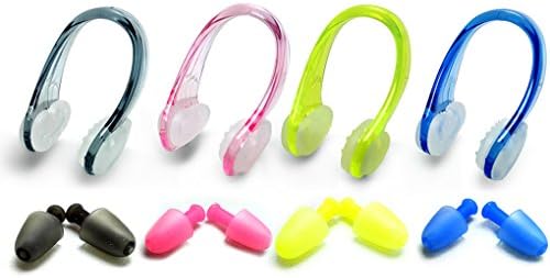 Zooshine Set of 4 Silicone Swimming Nose Clip Plugs Kits for Adults