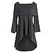 Produktbild Amphia - Frau One-Shoulder lose lose T-Shirt,Mode Frauen Schulterfrei Nackte Schulter Longline Asymmetrische Long Fold T-Shirt(Grau,XXL)