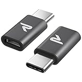 Rampow® Adattatore USB C a Micro USB in Alluminio [ 2 Prezzi ] USB C a Micro USB Adattatore - GARANZIA A VITA - USB Type-C a Micro USB Connettore per OnePlus 3 / 2, Huawei P9, Nexus 5X / 6P, Lumia 950 XL, MacBook Pro 2016, Nintendo Switch e Altri Dispositivi USB C - Adattatore Tipo C USB - Grigio Siderale