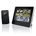 Produktbild CSL - Funkuhr mit Temperaturanzeige | Farbdisplay | inkl. Funk Außensensor | Wetteranzeige | Mondphasen-Anzeige/Innen- und Außentemperatur UVM. | 5,75 Zoll LCD-Display