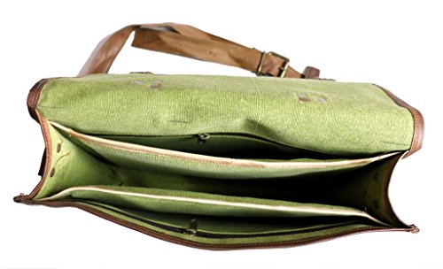 Cool Stuff Leder Umhängetasche Laptoptasche Ledertasche Vintage Unitasche Aktentasche Rustikal Büro Lehrertasche Arbeitstasche Ledertasche Umhängetasche Leitz Ordner Messenger Braun - 3