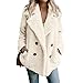 Produktbild Yesmile Damen Strickjacken Frauen Wintermantel Wollmantel Kurzmantel Solide Kunstfell Pelzmantel Cardigan Mode Winterjacke Gefüttertjacke Steppjacke Fleecejacke Wolljacke Parka Outwear