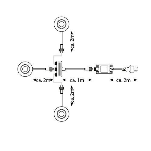 parlat LED Gartenstrahler Spico mit Erdspieß für außen IP44 68lm warm-weiß 3er Set - 6