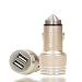 Produktbild NALIA 2-Port USB Auto-Ladegerät (2x2,4A), Car Charger Schnellladegerät Ladestecker Adapter für Kfz Zigaretten-Anzünder, Dual Power Ladeadapter für Apple, Samsung, Huawei, Sony, Navi UVM - Gold
