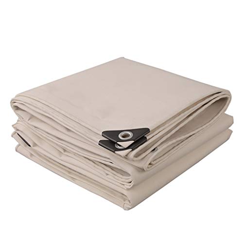 Preisvergleich Produktbild Zfggd Segeltuch, regendichte Plane, Wasserdichte Sonnenschutz-Markise, Plane Leinentuch, Dicke Plane (Farbe : Weiß, größe : 3 * 3m)