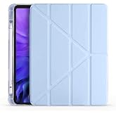 UnDePlus iPad 9. Nesil 10.2 ile uyumlu Kılıf Kalem B&ouml;lmeli Trifolding Case A2602 A2603 A2604 A2605 Mavi