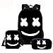 Produktbild SYDFJ Schulrucksack Unisex DJ Marshmello Muster Lässiger Laptop Rucksack mit Umhängetasche und Bleistiftbeutel für Jungs und Mädchen,C