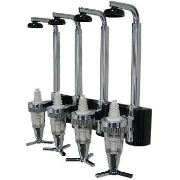 Distributeur Mural Rotatif Pour 4 Bouteilles - Pour Vin, Bière, Alcool - Cadre Aluminium, Dosage 30ml