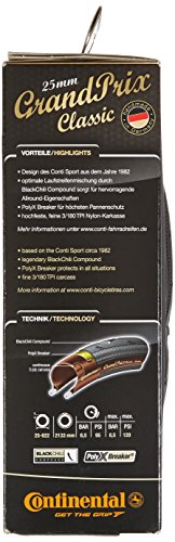 Continental Faltreifen Grand Prix Classic, Black/Trans Skin, One size, 0100456 - 7