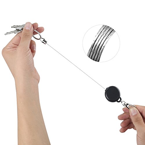 Smloplom 4er Set Ausziehbare Schlüsselanhänger - Mit Federstahlseil Für Outdoor & Alltag