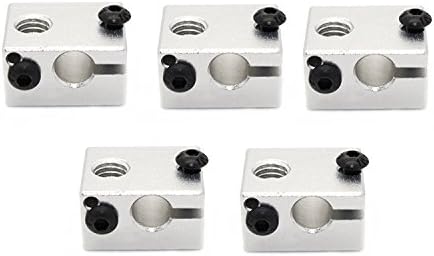 3D Printer Heat Block Aluminum Extruder Hotend  V6 5pcs Eewolf