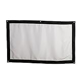 Auntwhale Pliable 16: 9 HD Display 84 pouces Écran de projection Polyester Projection Rideau Home Cinéma Courts extérieurs 220 × 125cm Fond blanc + bord noir