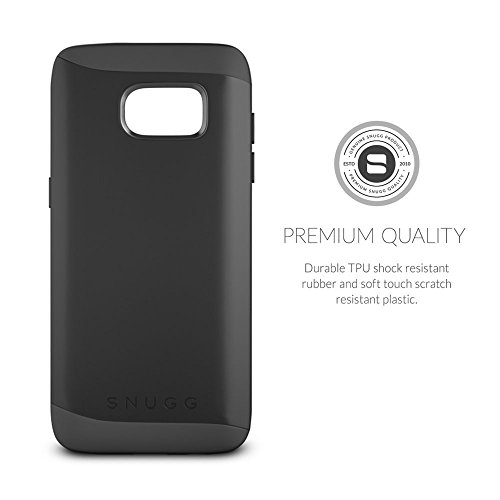 Snugg Funda Galaxy S7 Edge  Samsung Galaxy S7 Edge Case Slim Carcasa de Doble Capa  Infinity Series  Revestimiento con Protecci  n Anti-Golpes - Negro