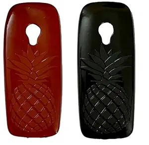 Sivins Mobile Back Case for Nokia 6310 (2021) 1+1 Offer (Silicone, Red + Black)