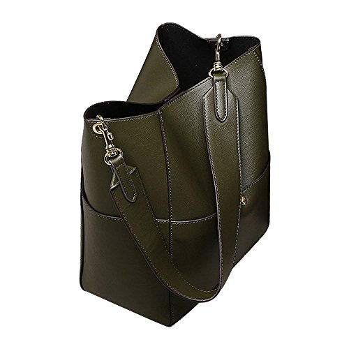 S-ZONE Frauen Art Vintage Leder Tote Schulterbeutel Handtaschen - 3