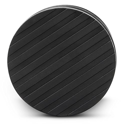 Relaxdays Türstopper, Edelstahl, Hoch, Für schwere Türen, Gummi-Schutz, HBT: ca. 75 x 68 x 68 mm, silber - 5