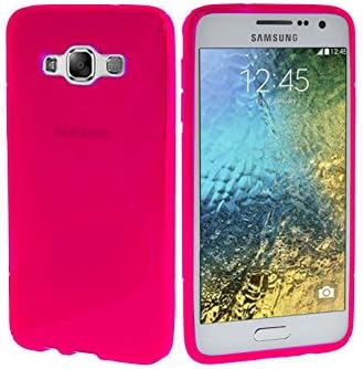 Samsung Galaxy E5 Case, Ordica UK®, Galaxy E5 Silicone Case Cover Soft TPU Case Skin Design [ S Line Case] Pink Protective Antishock