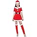 Produktbild Battercake Damen Weihnachten Kostüm Santa Costume Herbst Winter Casual Frauen Festlich Elegante Elegante Party Cosplay Outfit Faschingskostüme Große Größen (Color : Rot, Size : XL)