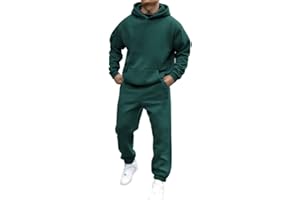 shownicer Survêtement Homme Ensemble Jogging Sweats À Capuche Et Sport Pantalons Automne Hiver Couleur Unie Gym Jogging Sportswear Tenue De Couple