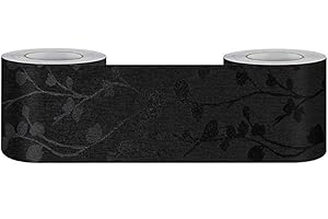 GOUIERYLIN Papel pintado frontera blanco y negro Vid negra habitación de los niños espesar impermeable vinilo cubierta fronteras decoración del hogar azulejos decoración etiqueta 10cm X 500cm