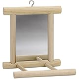 BEEZTEES Vogelspielzeug: Spiegel mit Landestange 10 x 10 x 10,5cm #0005080