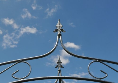 Verzinkter Rosenbogen aus 10mm Massiveisen! B: 140cm Feuerverzinkt aus Metall - 4