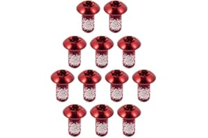 Chooee Bike Disc Brake Rotor Bolts M5x10mm,12pcs Bicycle Rotors Screw for MTB/Mountain Bike Red