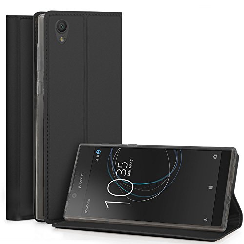 Sony Xperia L1 Hülle, IVSO Hohe Qualität Advanced Shock Absorption Technology Case Folio Tasche Cover für Sony Xperia L1 Smartphone (Schwarz)
