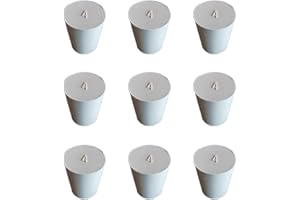 HeyWin Labor Gummistopfen 19mm to 26mm,4#,9 Stück,Vollgummi Stopfen Konisch Gummistopfen, werden für das Versiegeln von Ballonflaschen im Labor verwendet