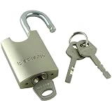 40 mm Concealed Shackle Chrome Padlock With 3 Keys - Weatherproof - Iron Body - Brass Locking Cylinder - Double Ball Locking Mechanism