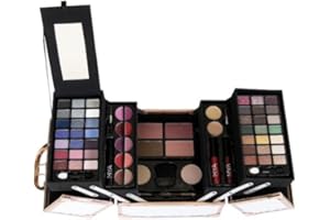 MYA Cosmetics - MYA Cube Golden Rose | Maletín Maquillaje Profesional | Set Sombras de Ojos, Colorete, Pintalabios | Incluye Brochas y Pinceles de Maquillaje